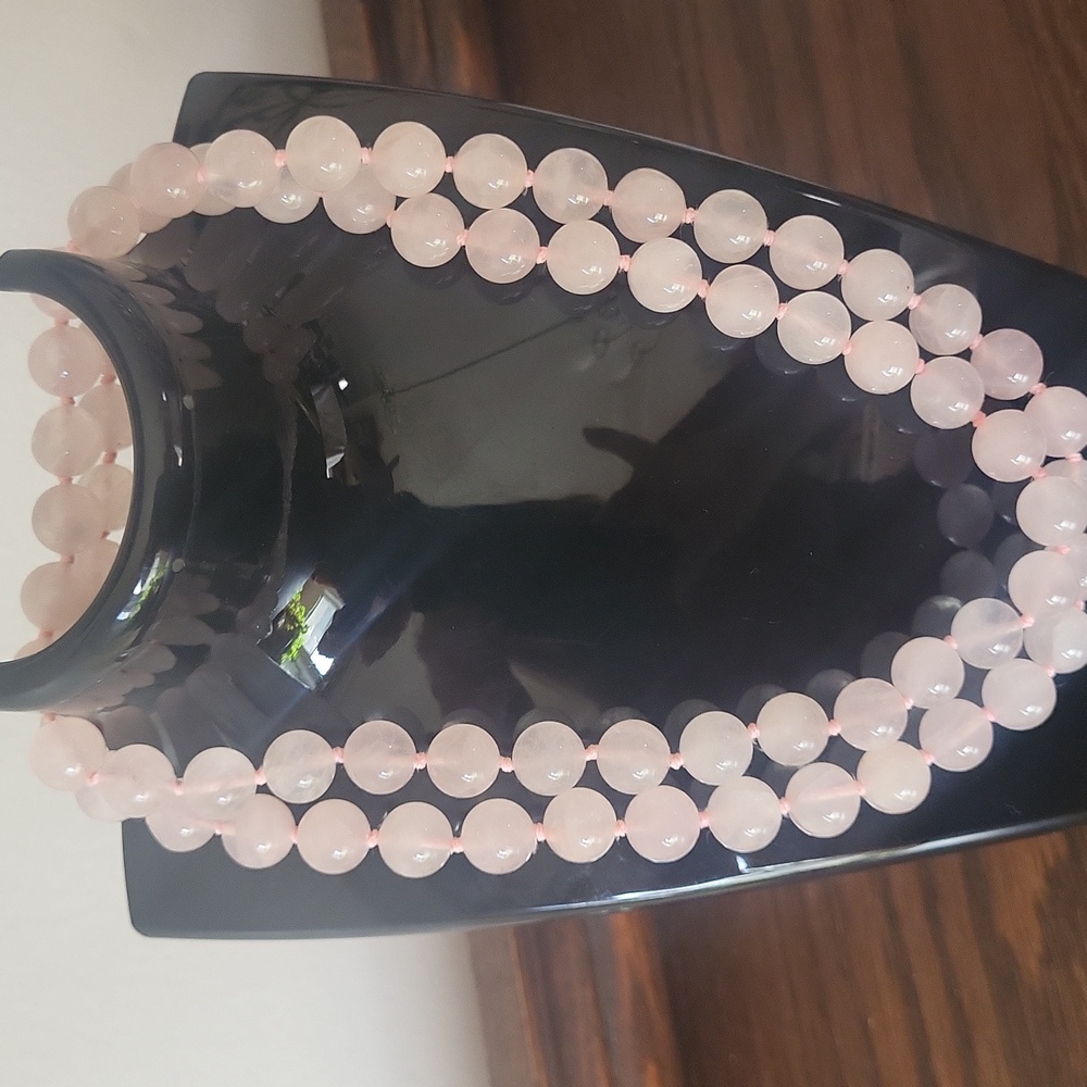 31" Vintage ROSE QUARTZ Bead Strand